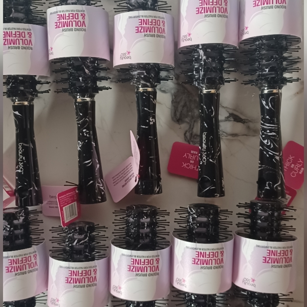 10 PZAS.BEAUTY 360 ROUND VENTED BRUSHES NEW